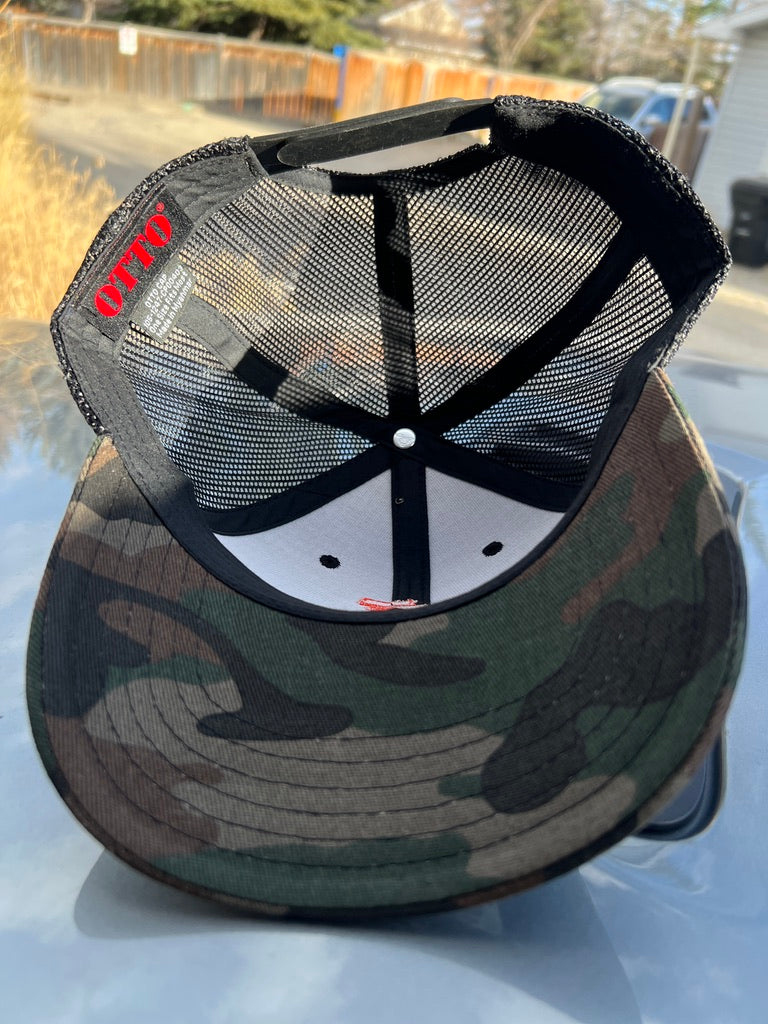 "LOW-FIZZ" Camo Trucker Otto Cap 105-1247