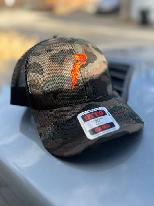 "LOW-FIZZ" Camo Trucker Otto Cap 105-1247