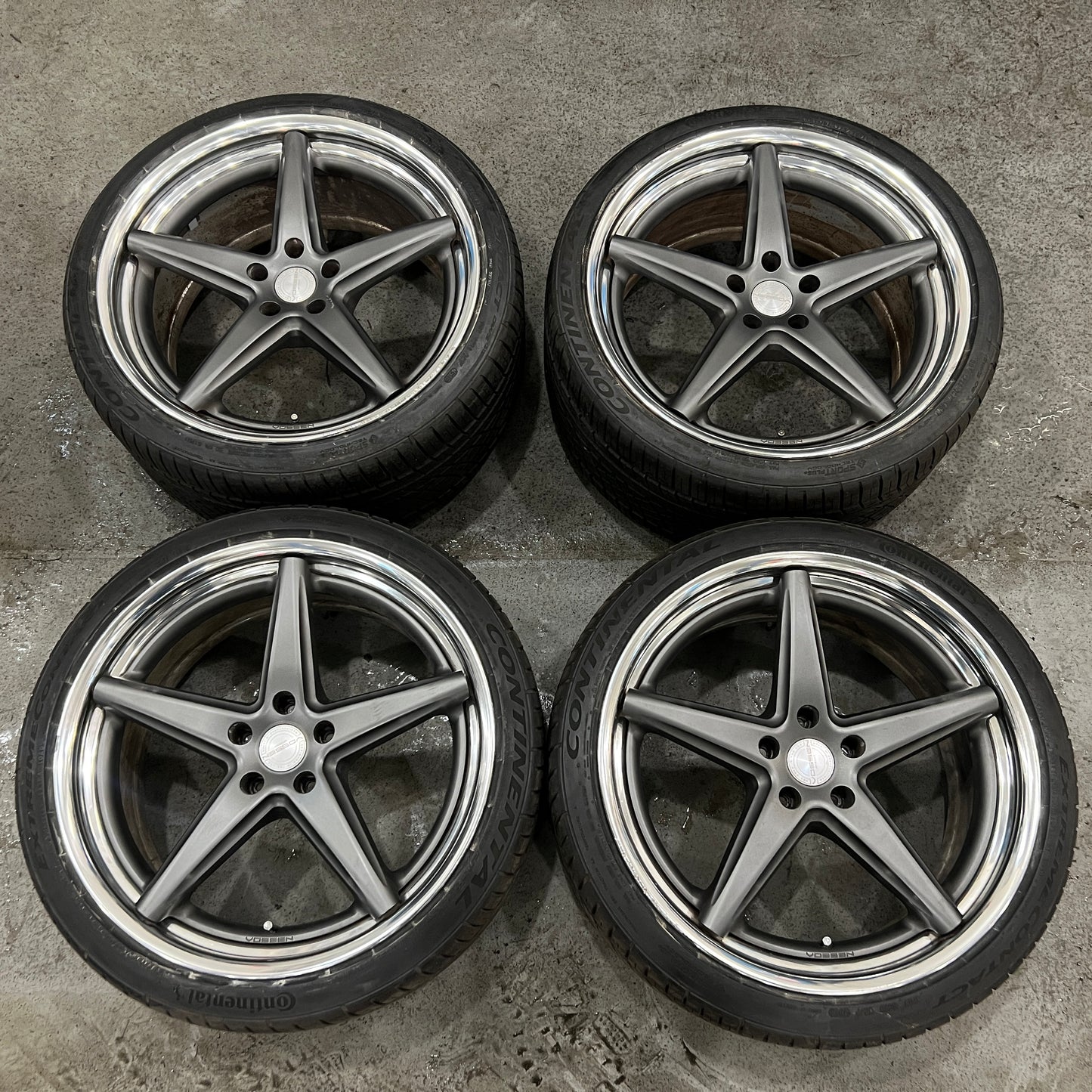 20” staggered forged Vossen x Work VWS-3 wheels & Conti DWS tires