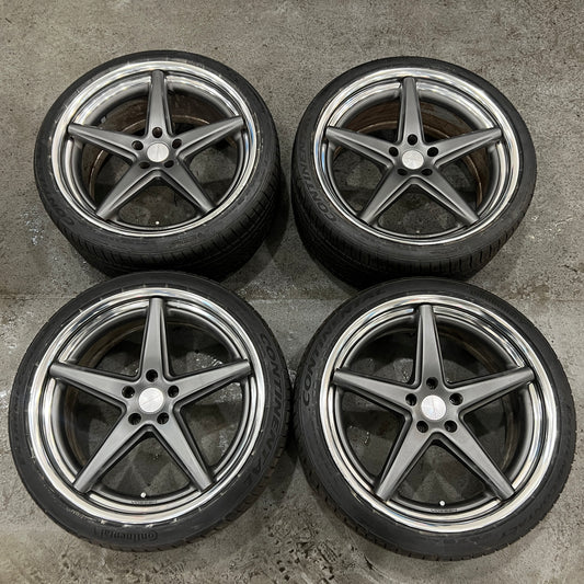 20” staggered forged Vossen x Work VWS-3 wheels & Conti DWS tires