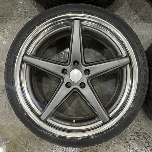 20” staggered forged Vossen x Work VWS-3 wheels & Conti DWS tires