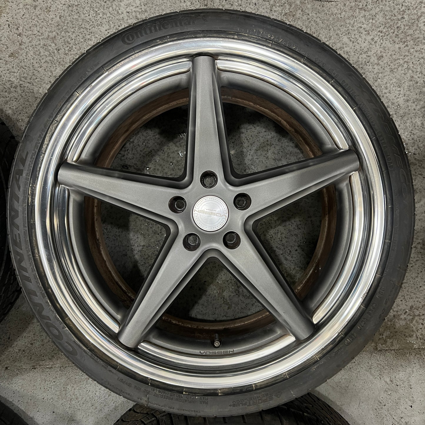 20” staggered forged Vossen x Work VWS-3 wheels & Conti DWS tires