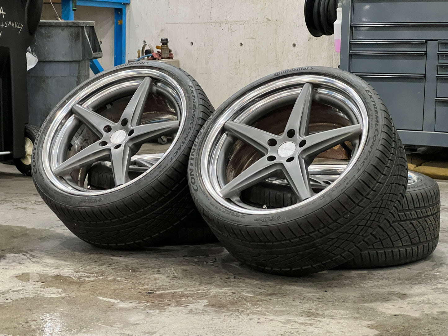 20” staggered forged Vossen x Work VWS-3 wheels & Conti DWS tires