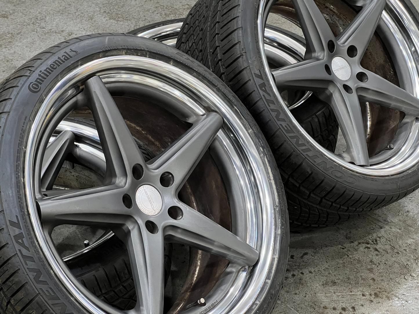 20” staggered forged Vossen x Work VWS-3 wheels & Conti DWS tires