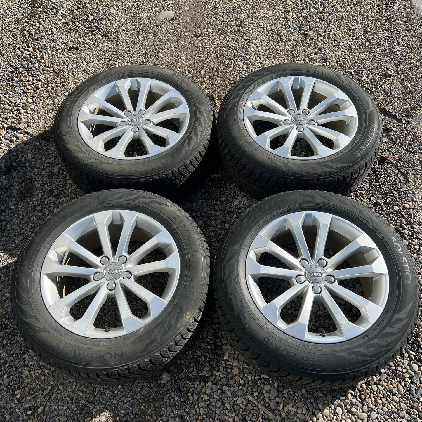 18” Audi Q5 wheels and 235/60R18 all-weather tires