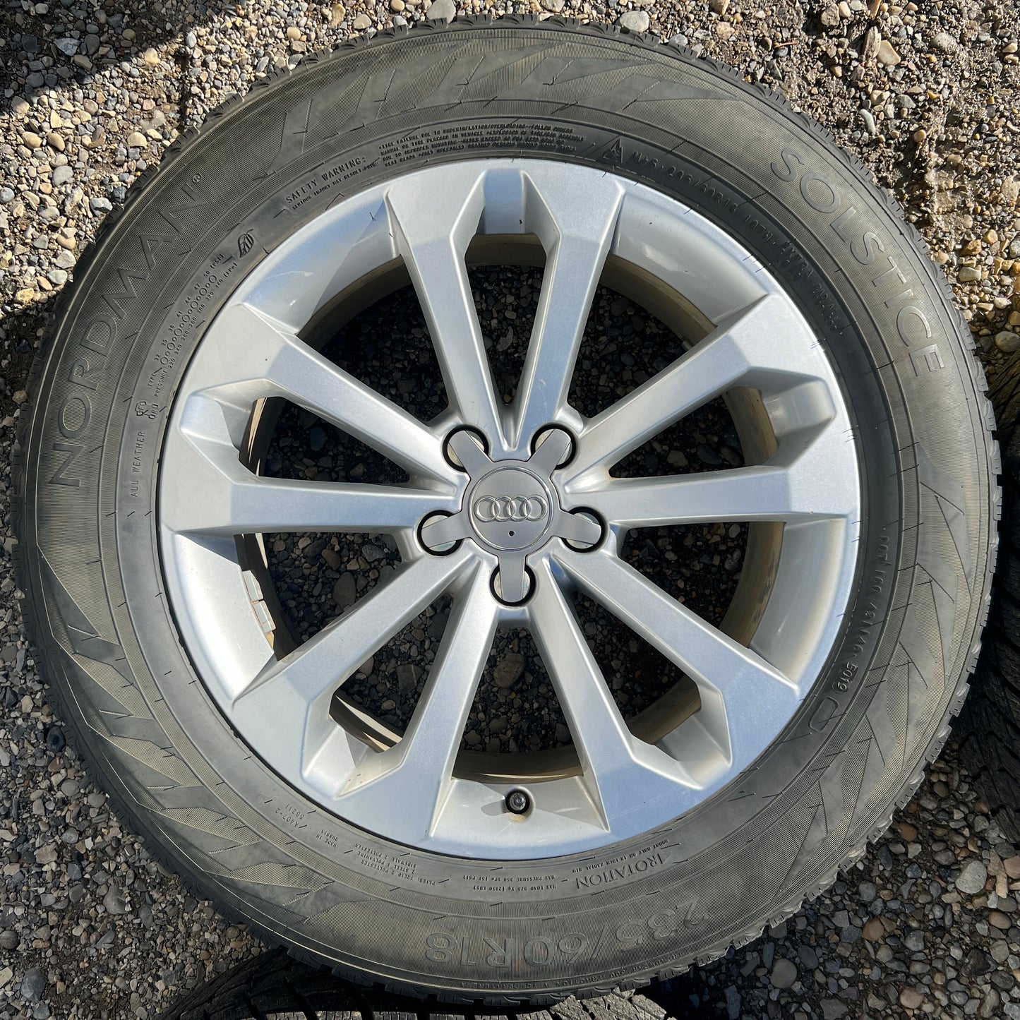 18” Audi Q5 wheels and 235/60R18 all-weather tires