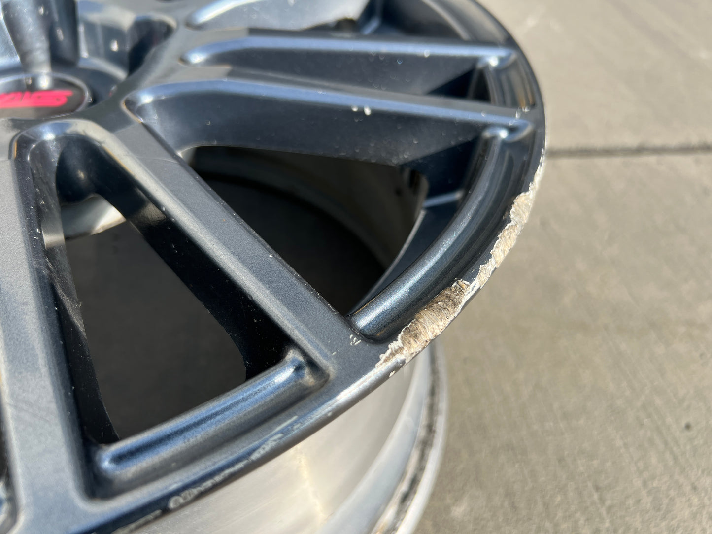 18” OEM Subaru STI Enkei flow-formed wheels