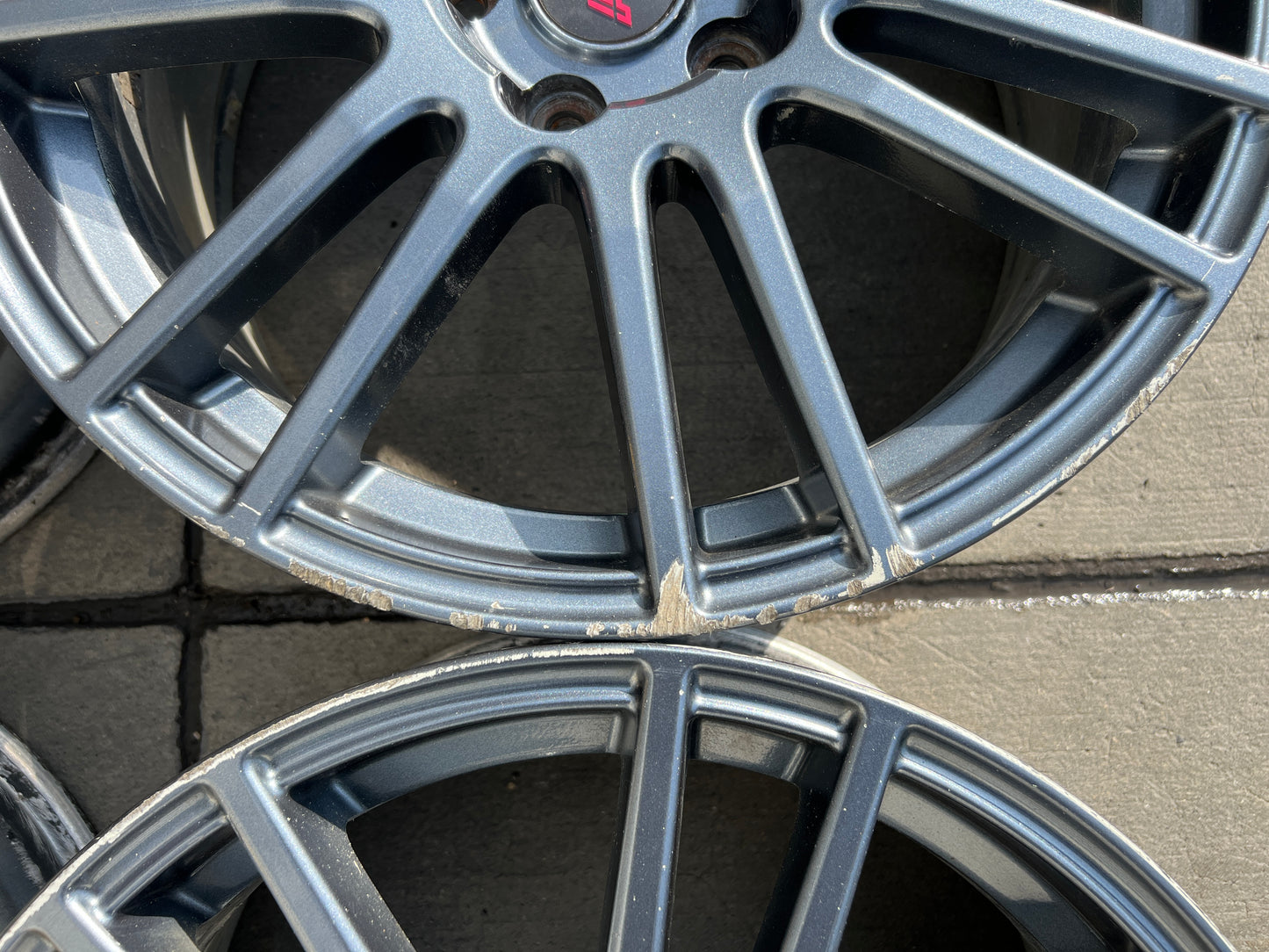 18” OEM Subaru STI Enkei flow-formed wheels