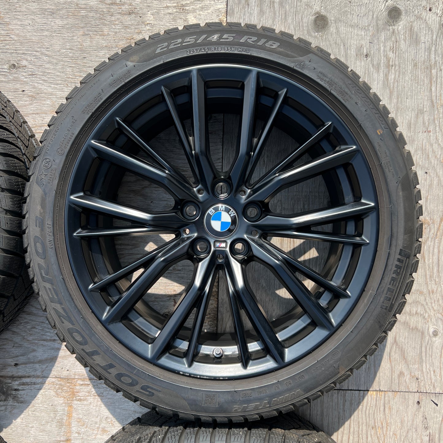 18” BMW Style 796M wheels and 225/45R18 Pirelli winter tires for 3/4-series
