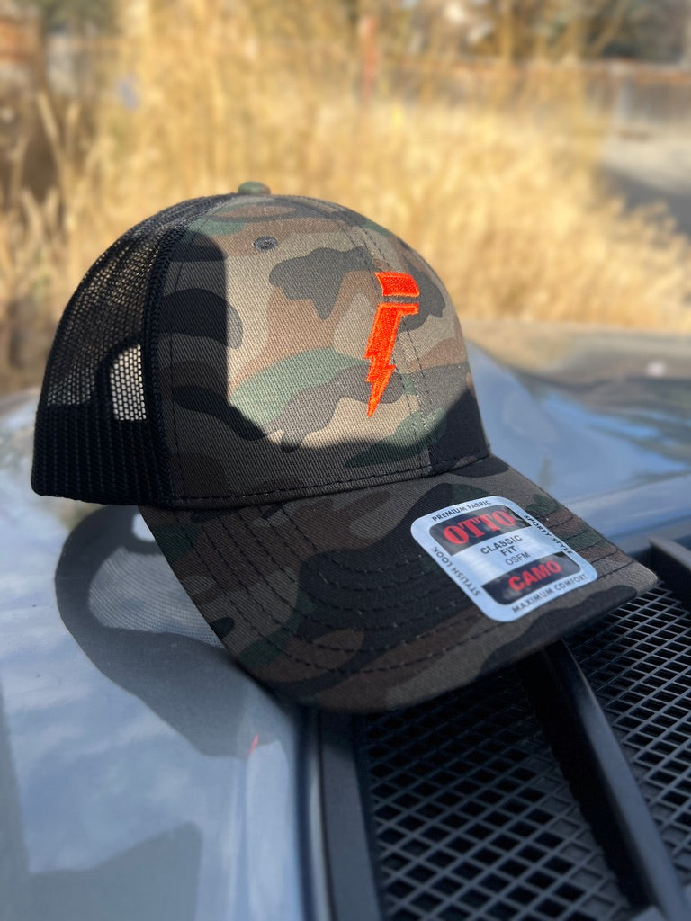 "LOW-FIZZ" Camo Trucker Otto Cap 105-1247