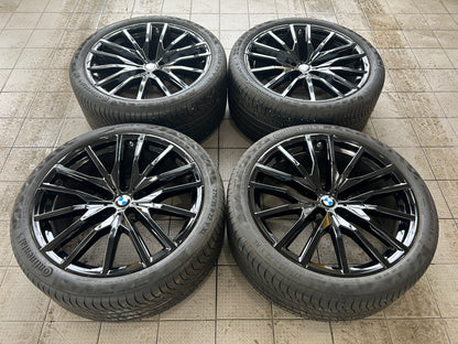 22” BMW Style 742M black wheels and Continental summer tires