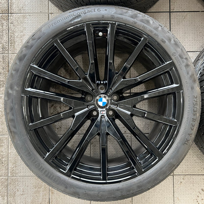 22” BMW Style 742M black wheels and Continental summer tires