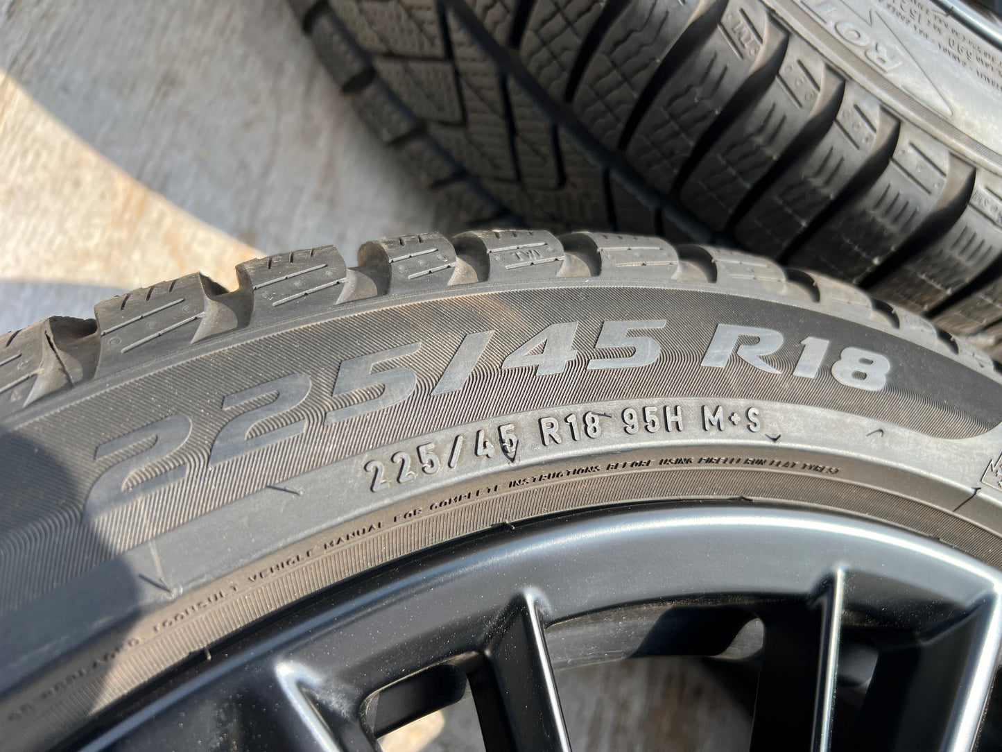 18” BMW Style 796M wheels and 225/45R18 Pirelli winter tires for 3/4-series