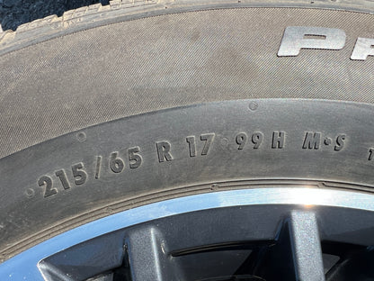 17” Volkswagen Tiguan wheels and 215/65R17 all-season tires