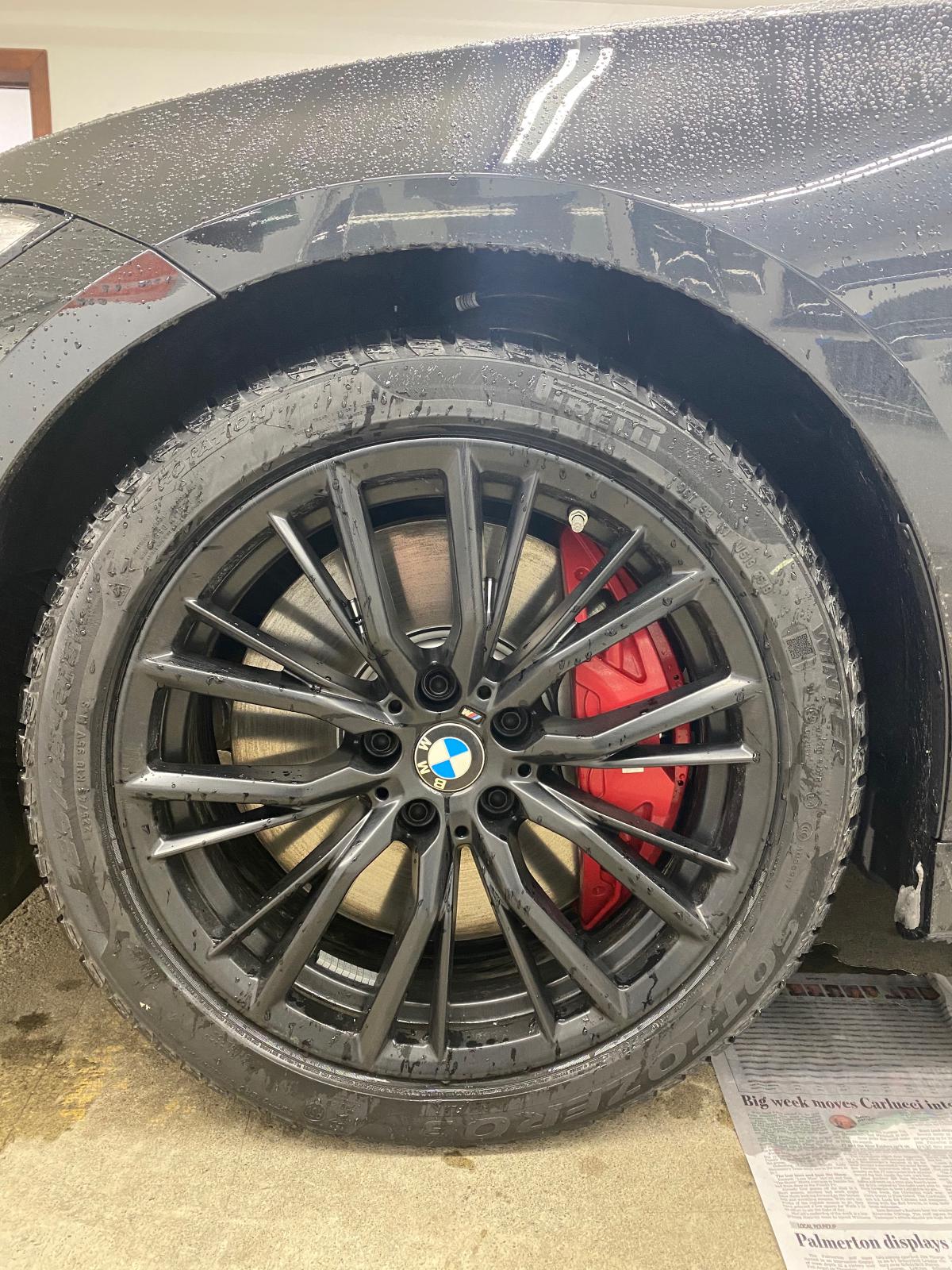18” BMW Style 796M wheels and 225/45R18 Pirelli winter tires for 3/4-series